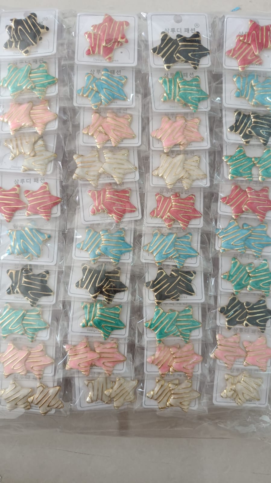 Korean Design Colorfull Star Stud Erring