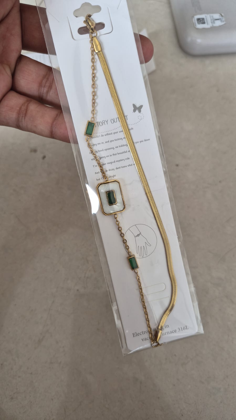Anti tarnish chain bracelet