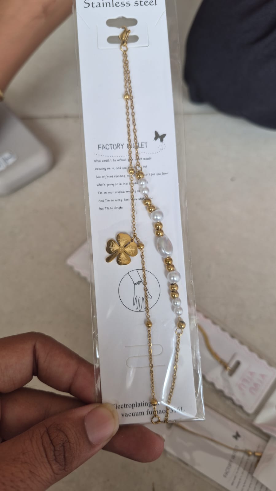 Anti tarnish chain bracelet