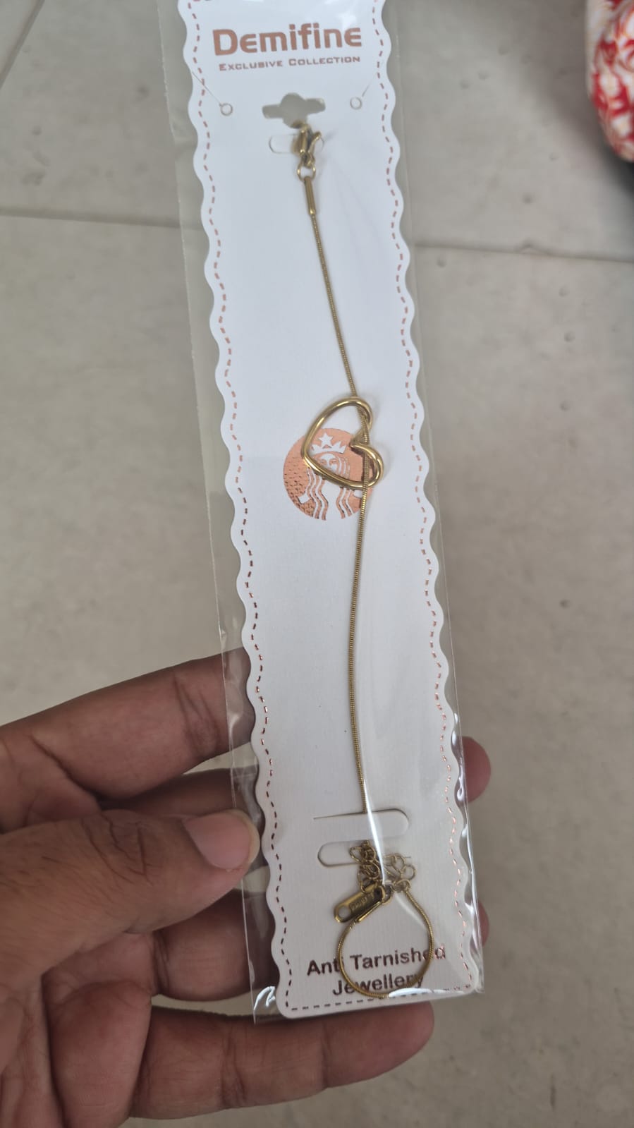 Anti Tarnish Open Heart Bracelet