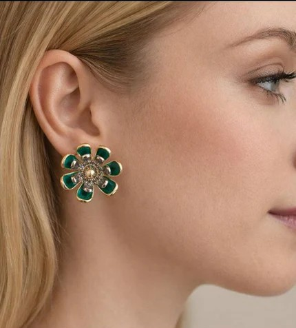 Korean Vintage Flower Earrings
