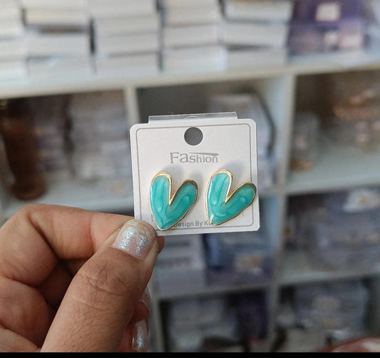 Trendy Korean Heart Earring