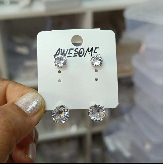 Korean 2-in-1 Stud Earrings