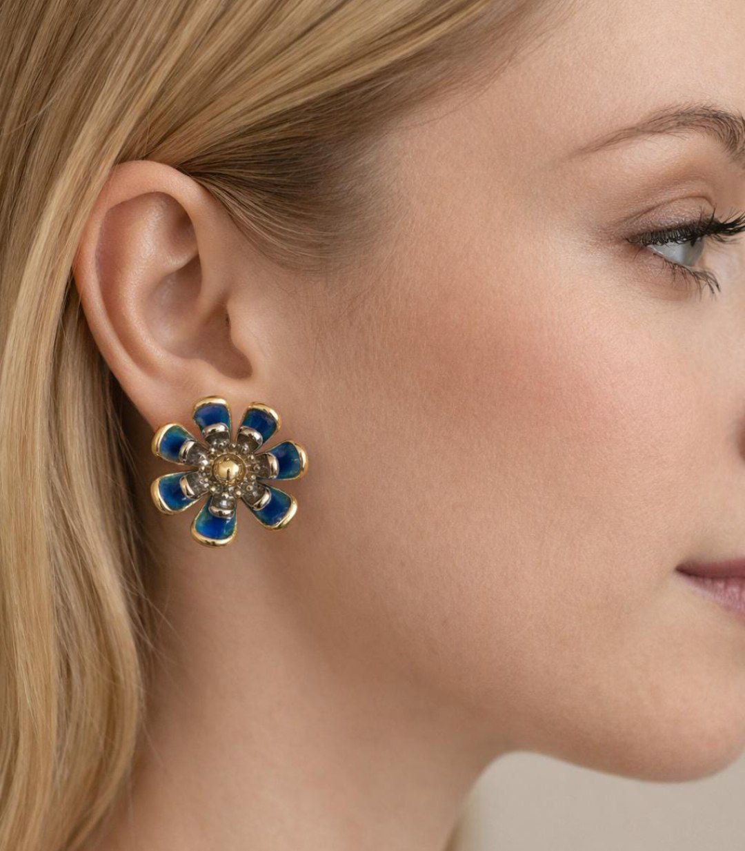 Korean Vintage Flower Earrings