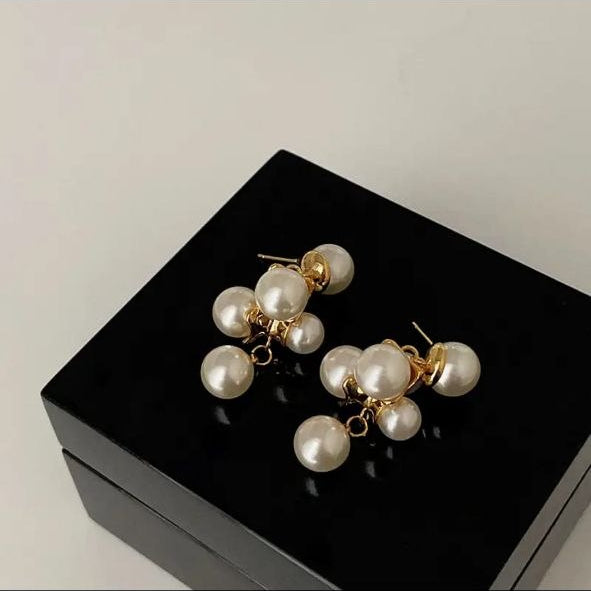 Korean Pearl Bloom Designer Earrings