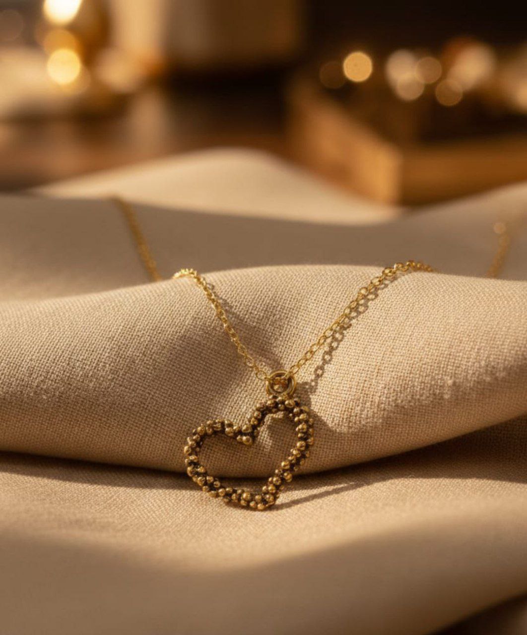 Anti-Tarnish Heart Pendant Necklace