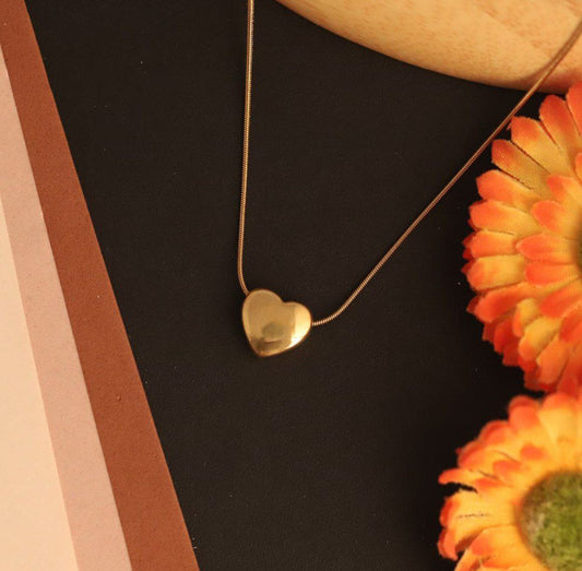 Anti-Tarnish Heart Pendant Necklace