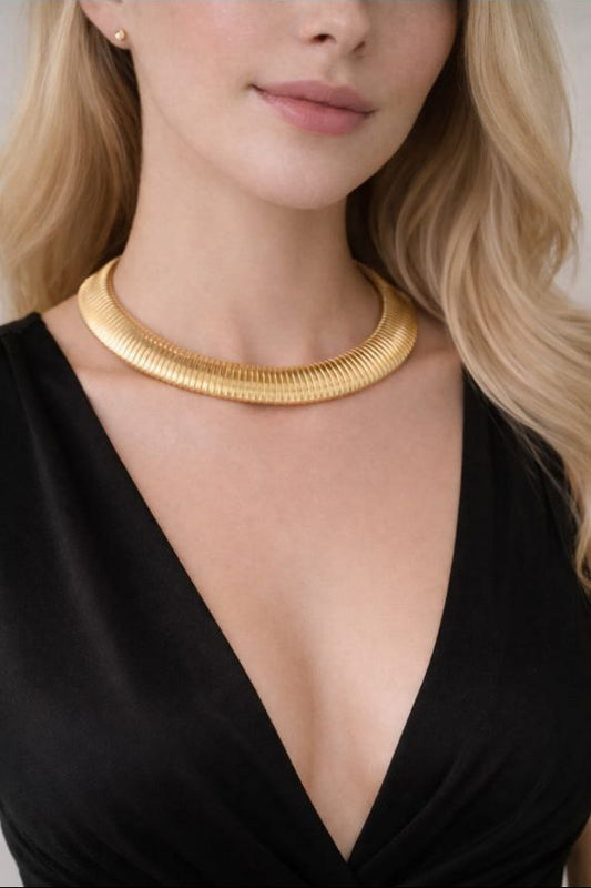 Golden Coil Choker Combo Set