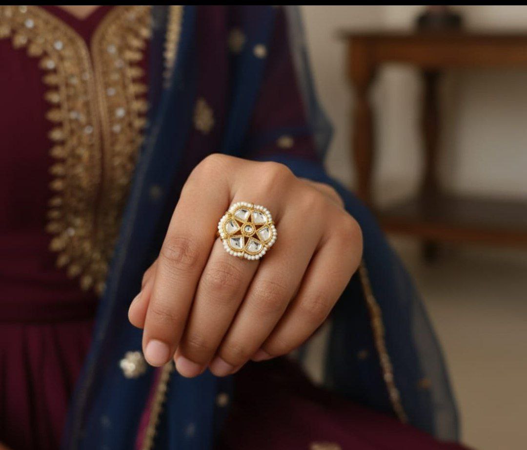 Kundan Stone Statement Ring