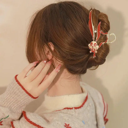 Korean Metal Rabbit Design Hair Clutcher
