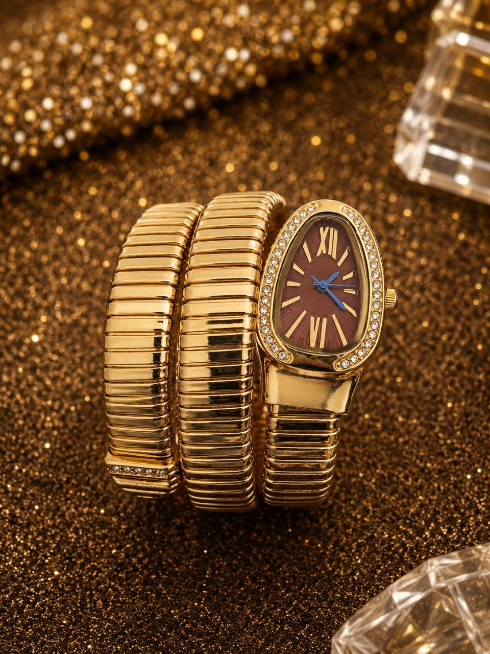 Premium Golden Snake Wrap Watch available