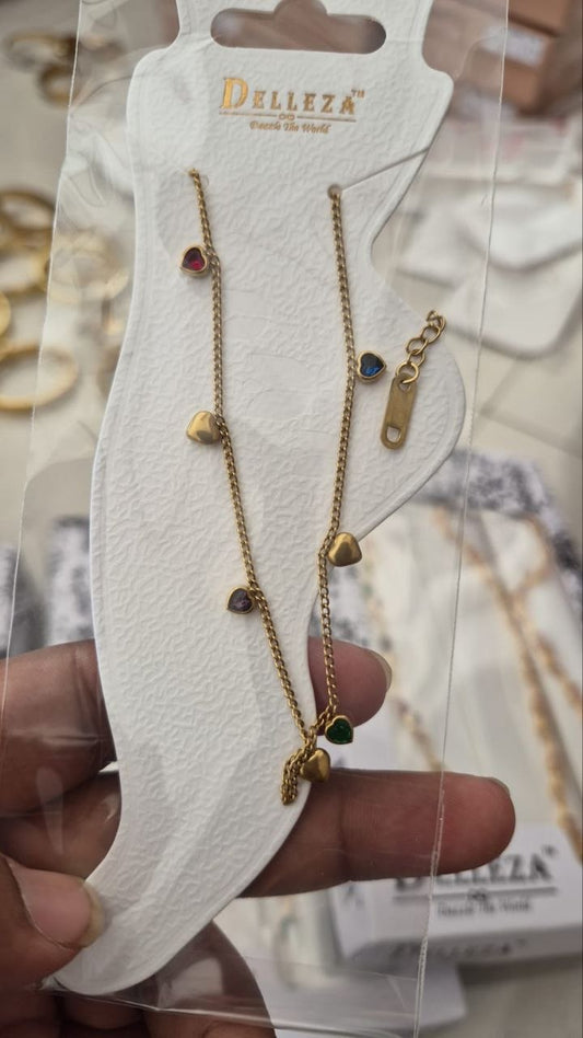 Anti-Tarnish gold plated anklet for women 1 pcs