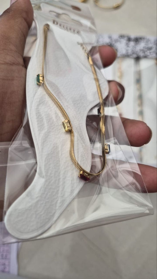 Anti-Tarnish gold plated anklet for women 1 pcs