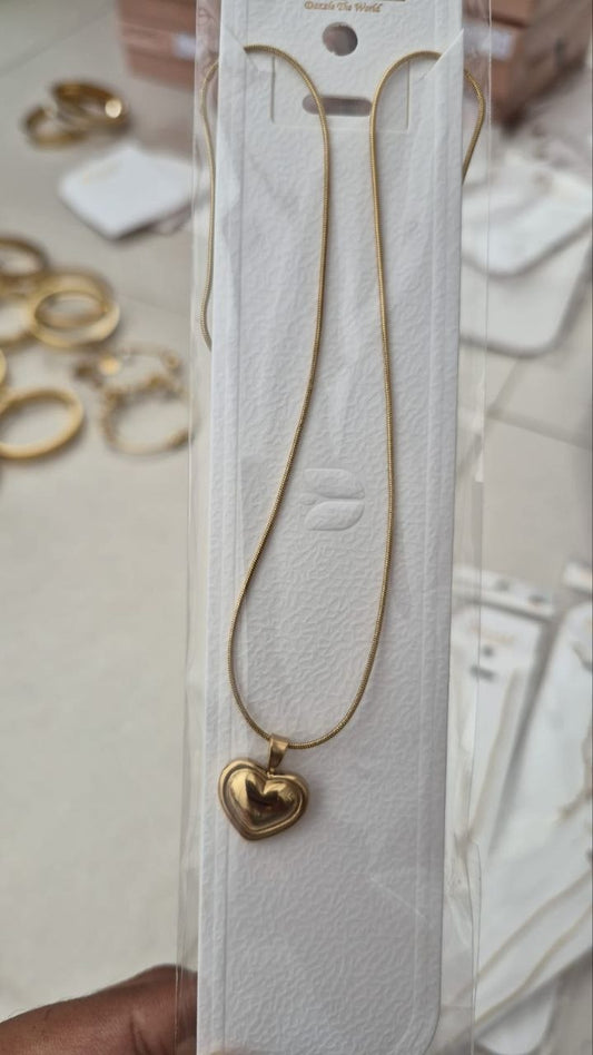 Anti-Tarnish Gold Plated Heart Pendent necklace for women