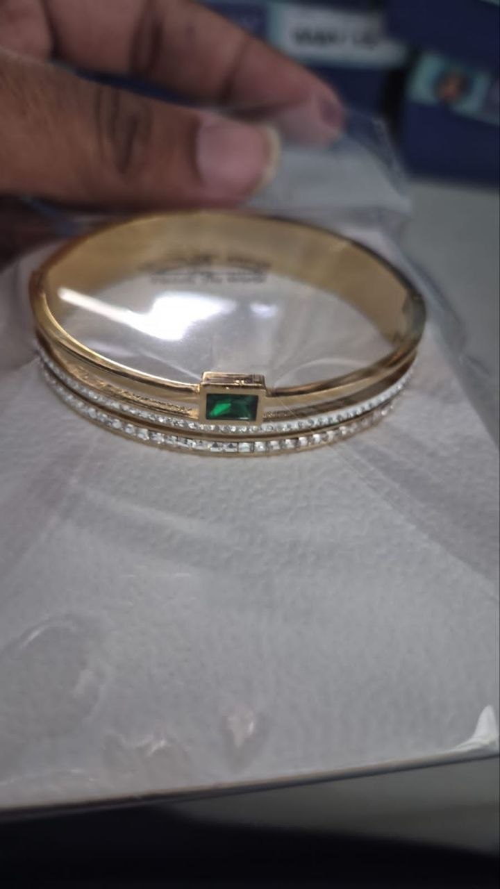 Luxury Anti Tarnish Emerald Crystal Bracelet Baby Size