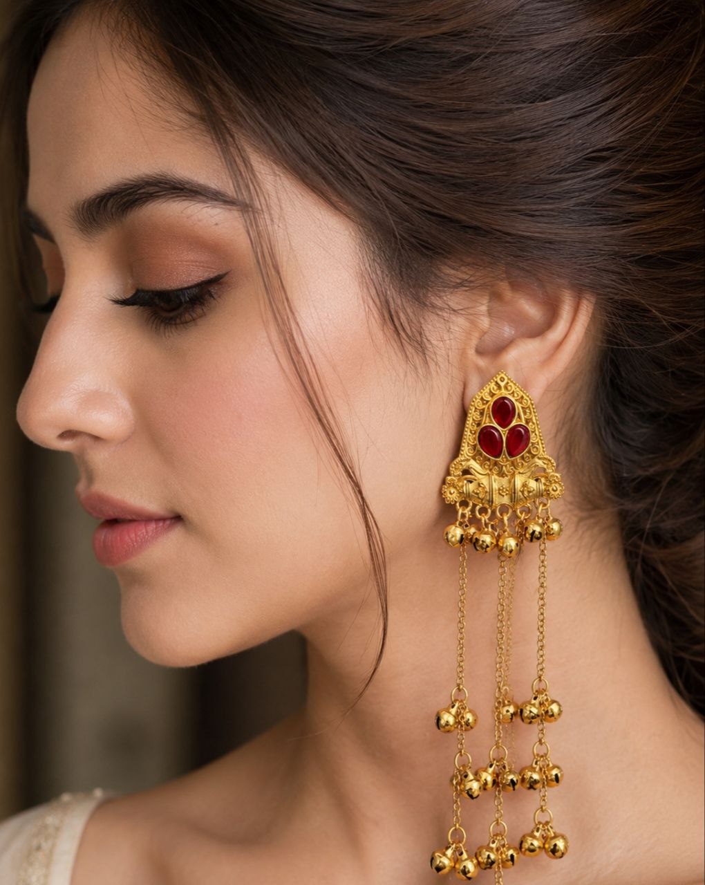 Kashmiri Traditional Ghungroo Drop Earring