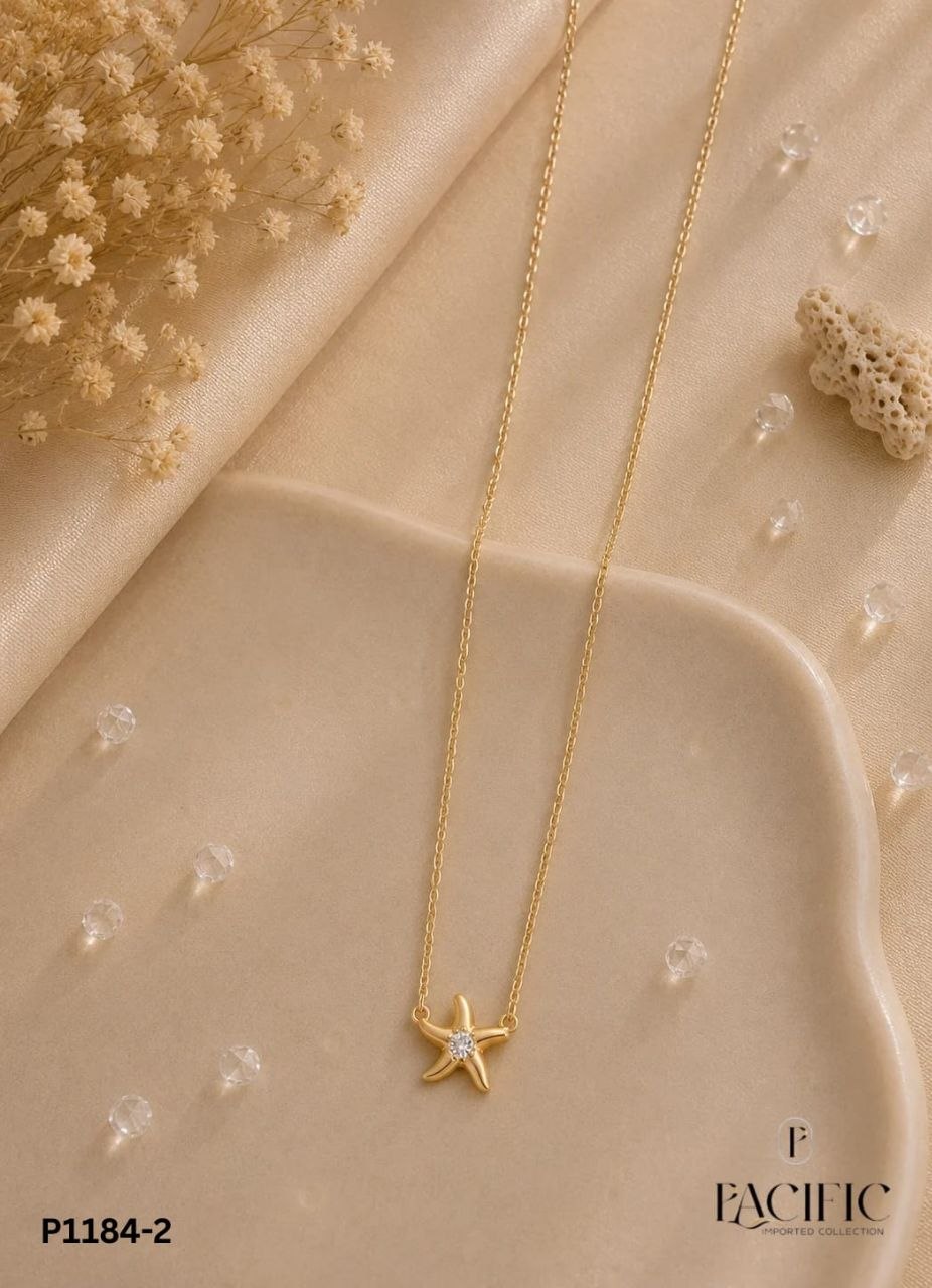 Anti Tarnish Starfish Pendant Necklace for Women