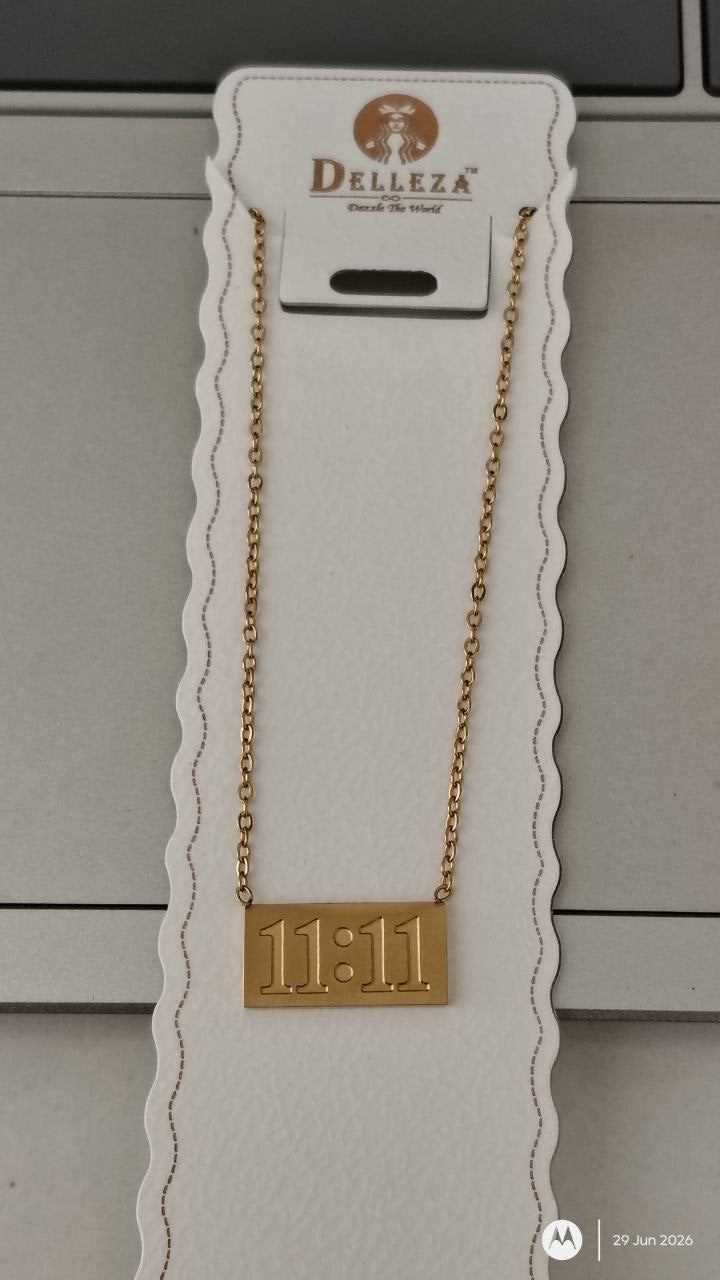 11:11 Pendant Necklace anti tarnished for Women