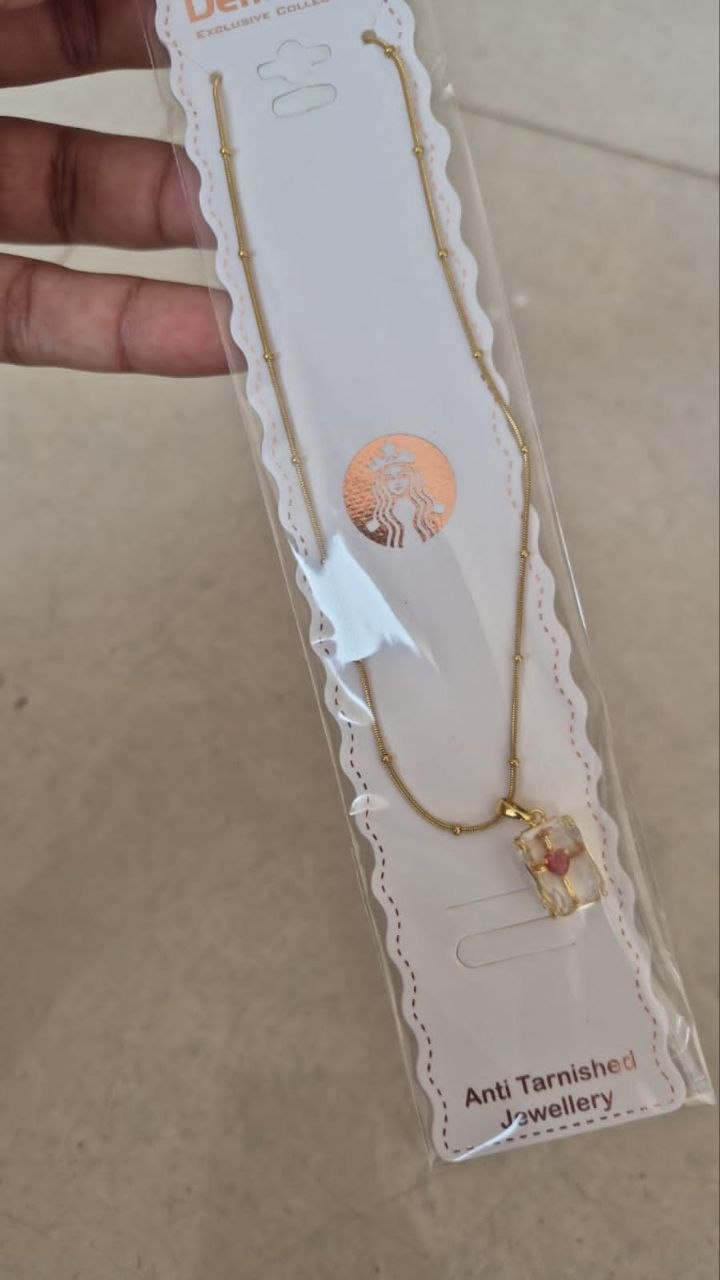 Anti tarnish square neckless