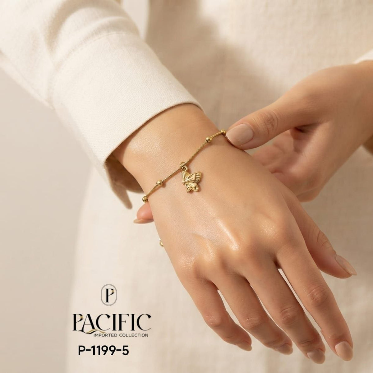 Anti-Tarnish Butterfly Charm Bracelet