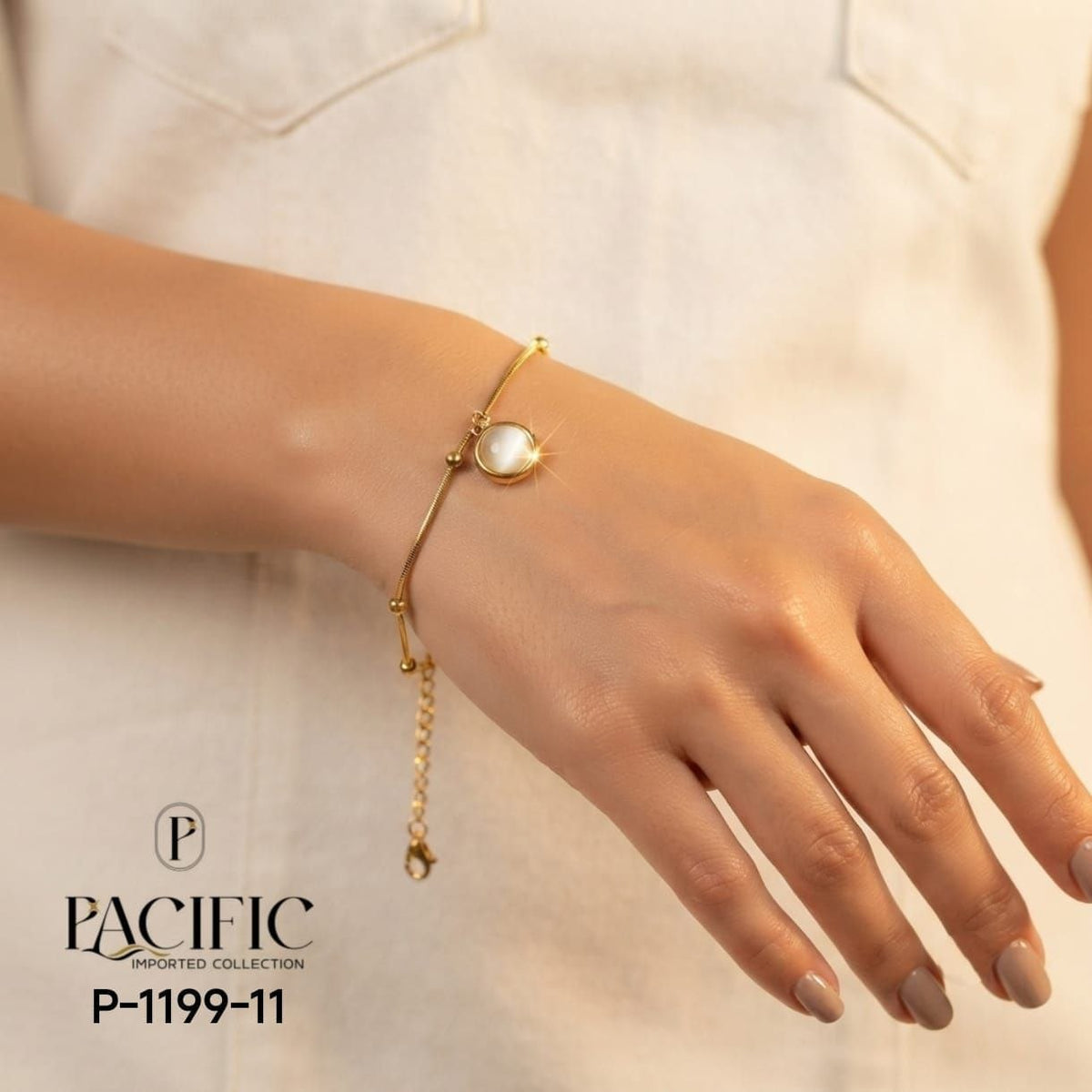 Anti-Tarnish Pearl Halo Bracelet