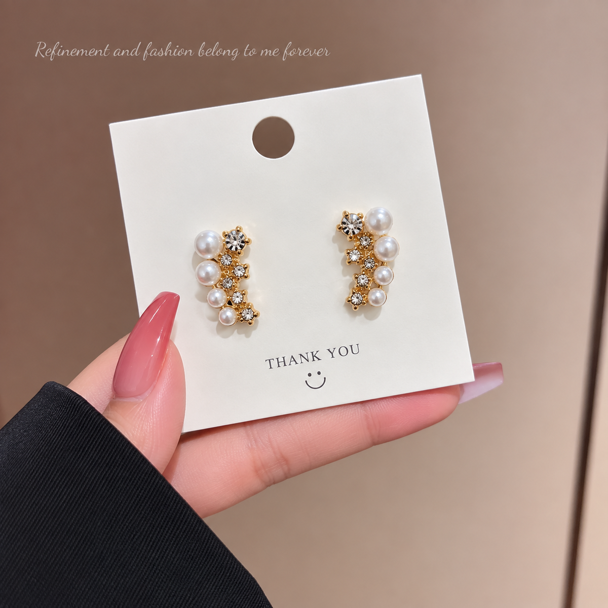 gold-plated cluster stud earring