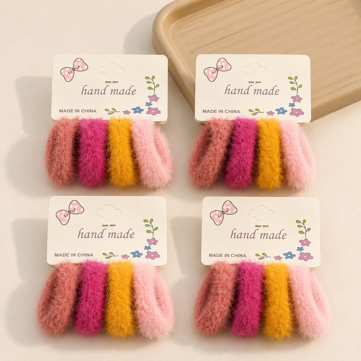 16 Pcs Soft Furry Hair Bands