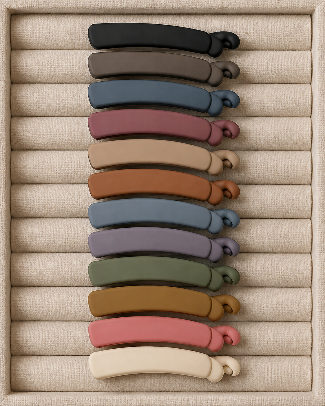 Set of 12 pcs banana matte clips