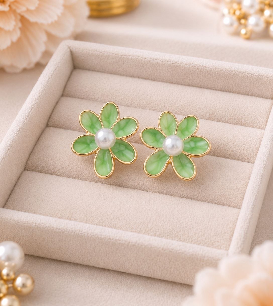 Korean Stylish Cute Colored Flower Earring