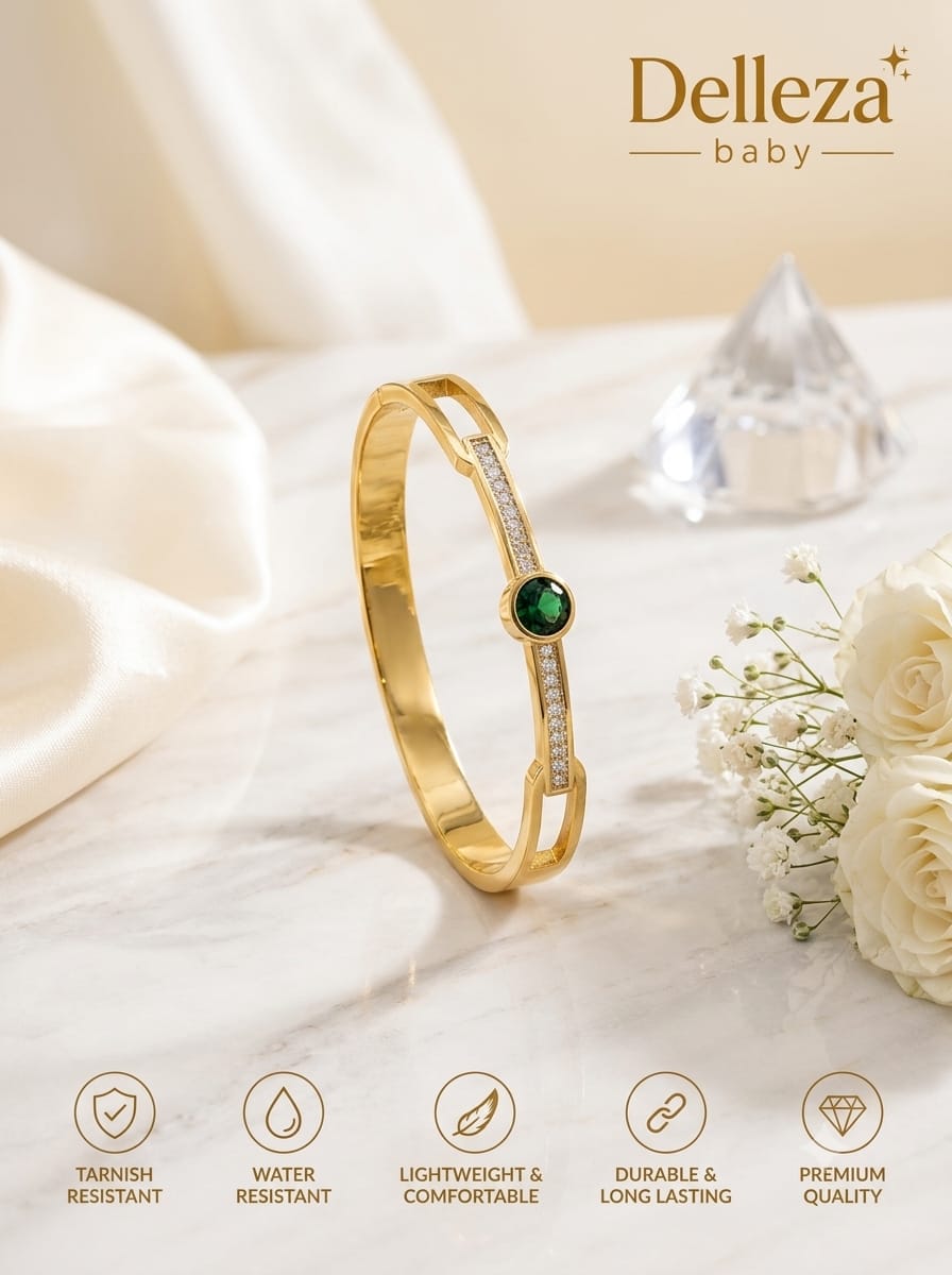 Emerald Line Anti-Tarnish Baby Size Bracelet