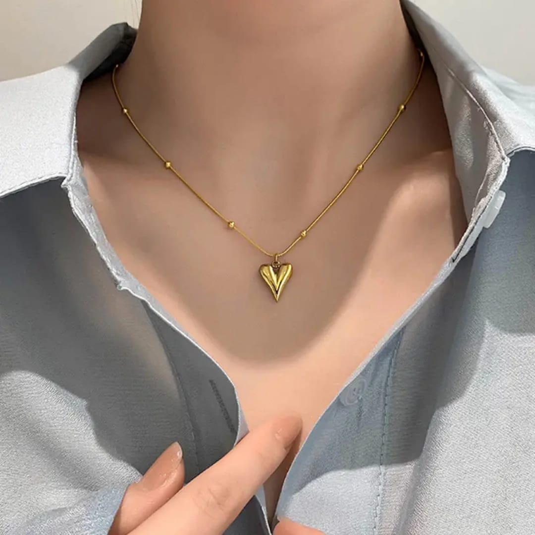 Premium Anti tarnish minimal heart chain for girls &women