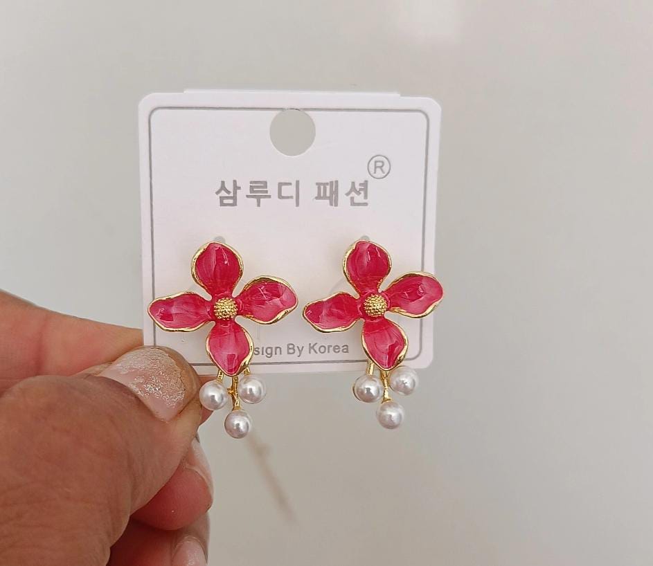 Cute Flower Drop Korean Earring