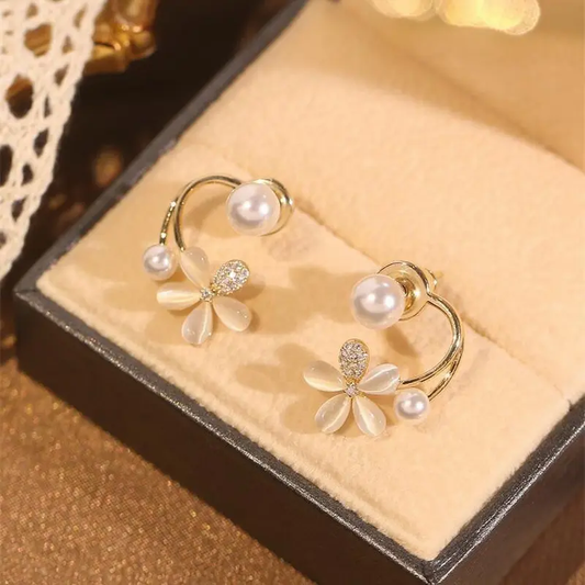 2in1 flower design earrings