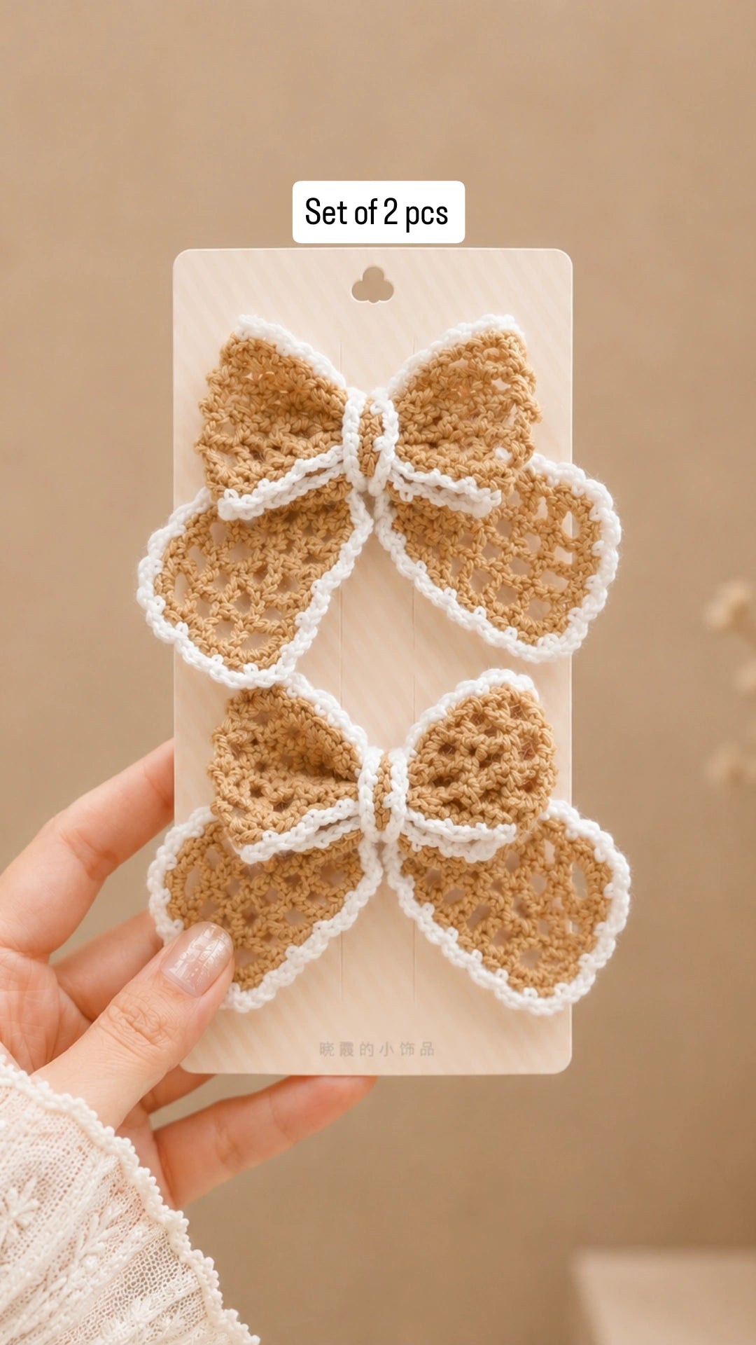 Set of 2 pcs Crochet hair Bow
Handmade premium quality