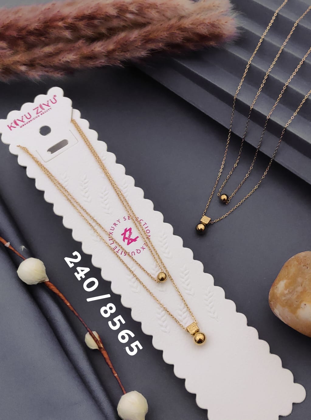 Elegant Minimal Gold Bead Necklace for Women ✨