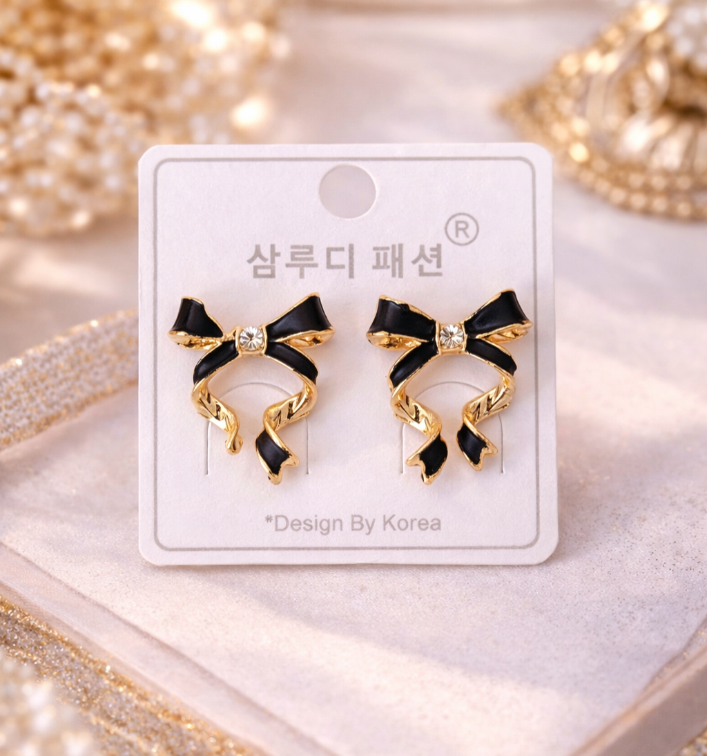 Bow earrings for women fashion studs