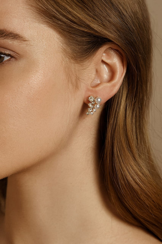 Minimal crystal Ear cuff- stylish earring