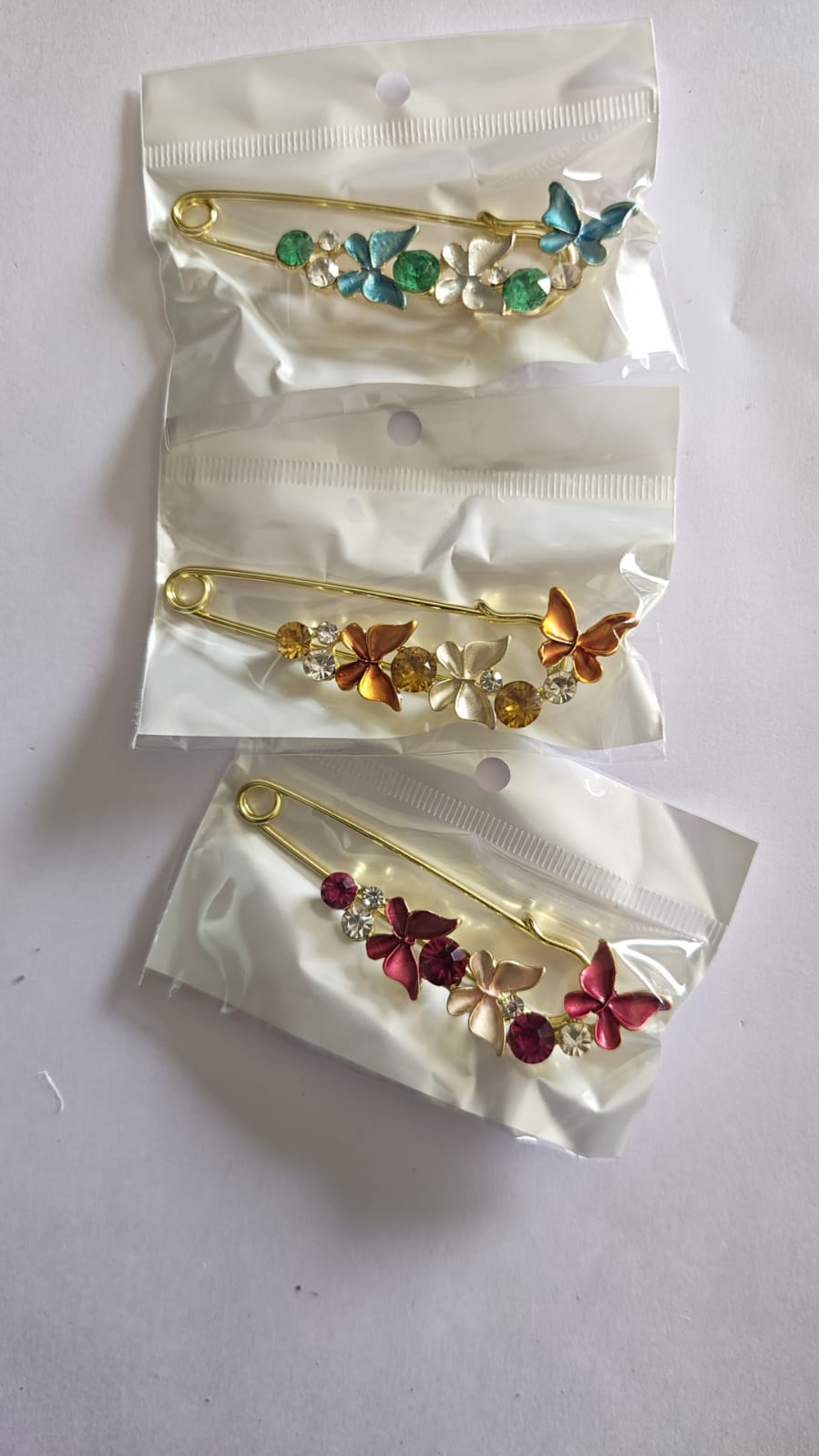 Trendy hair and cloth brooch set of 3