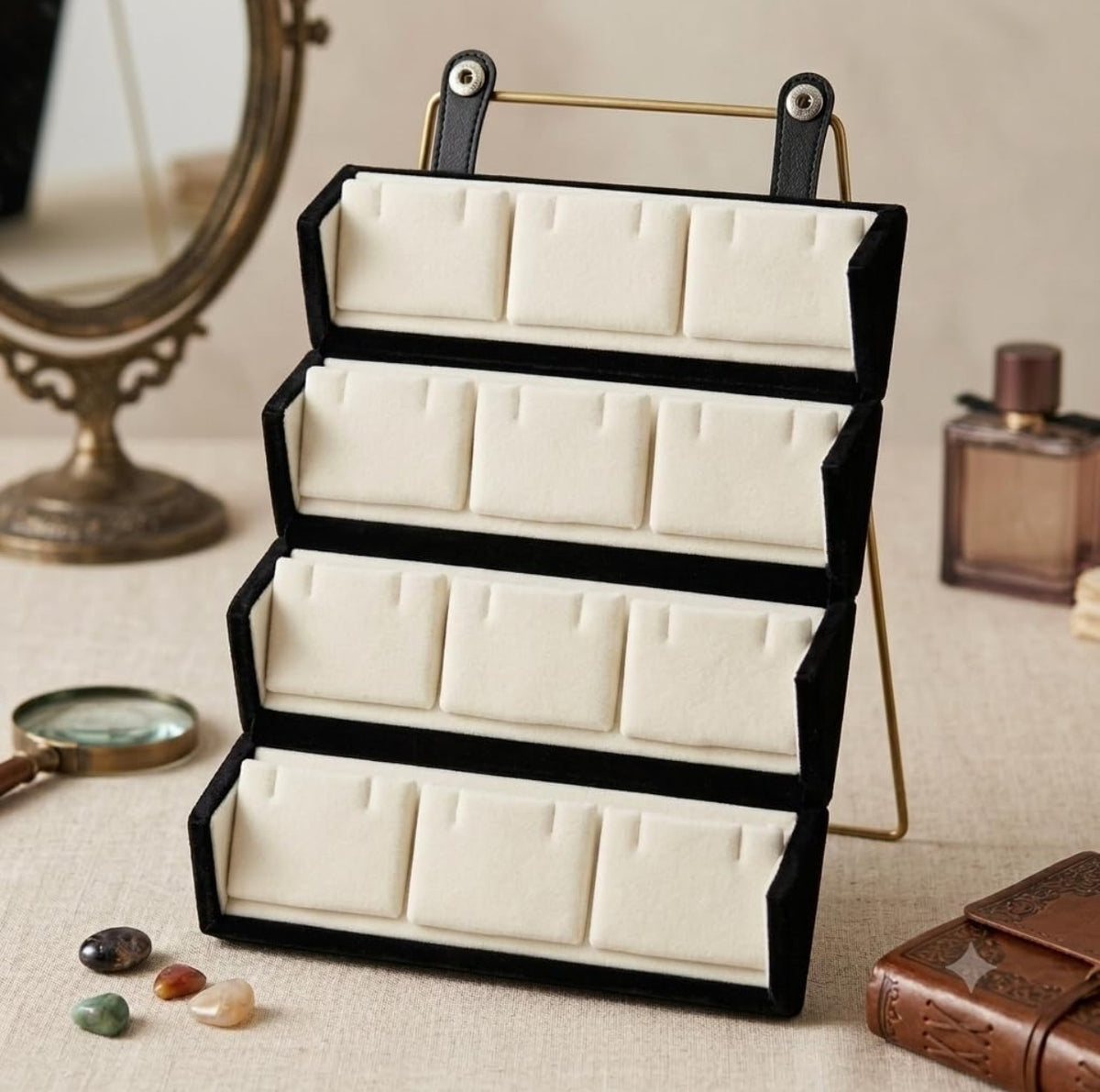 Royal Velvet 12 Pair Earring Organizer Box without earring