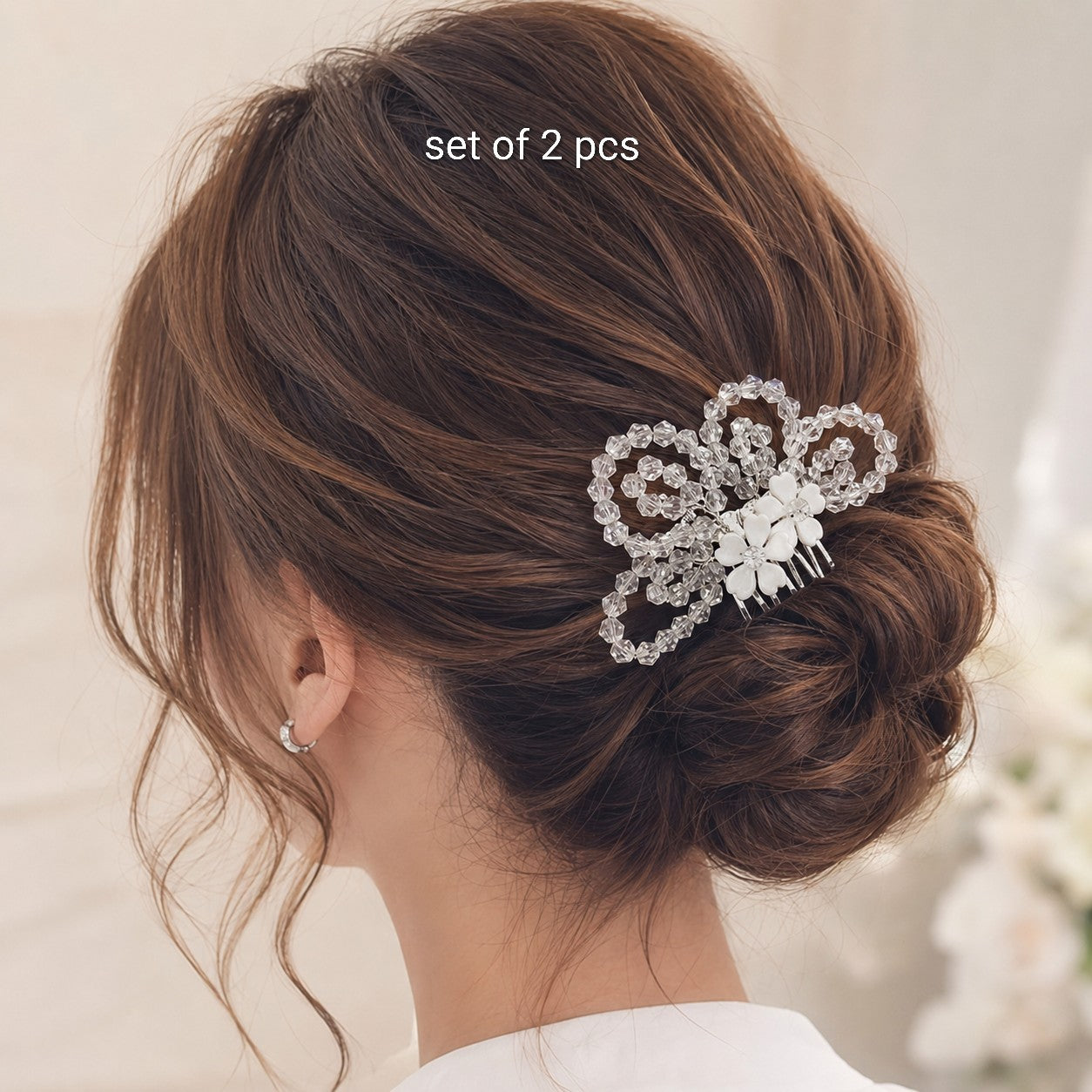 Set of 2 pcs Hair Brooch Comb