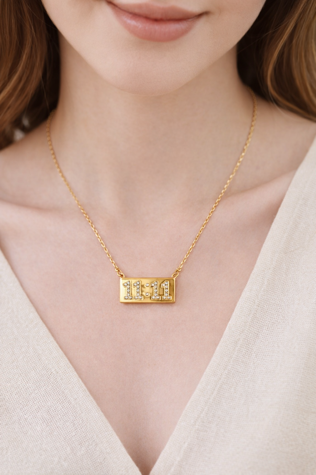 11:11 Pendant Necklace anti tarnished for Women