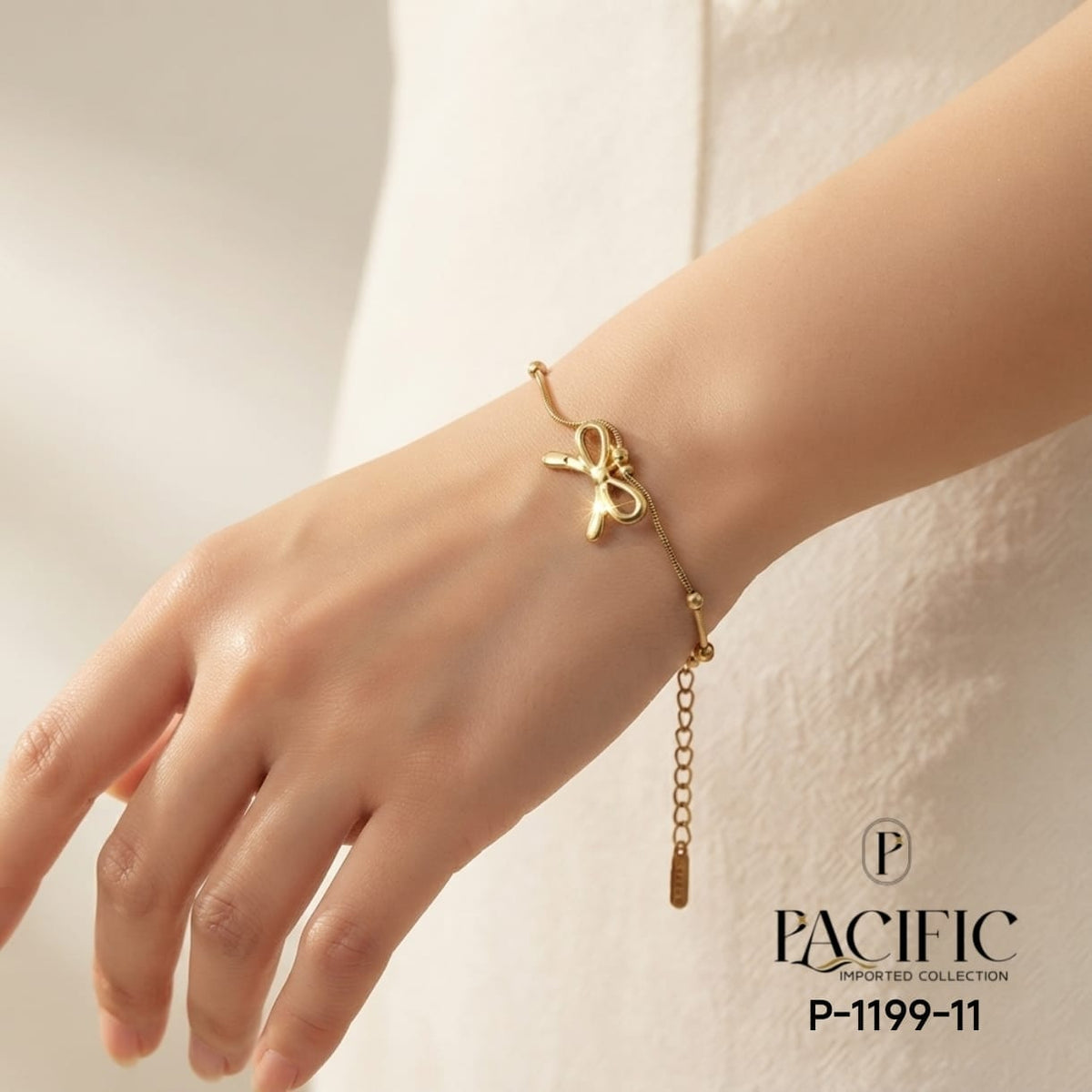 Anti Tarnish Bow Chain Bracelet