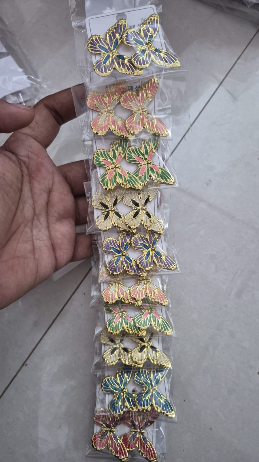Enamel Butterfly Korean earring
