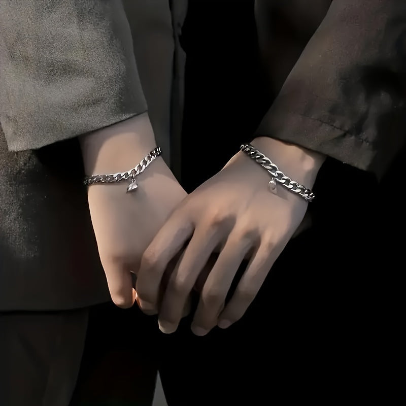 Set 2 pcs friendship belt and couple magnetic bracelet