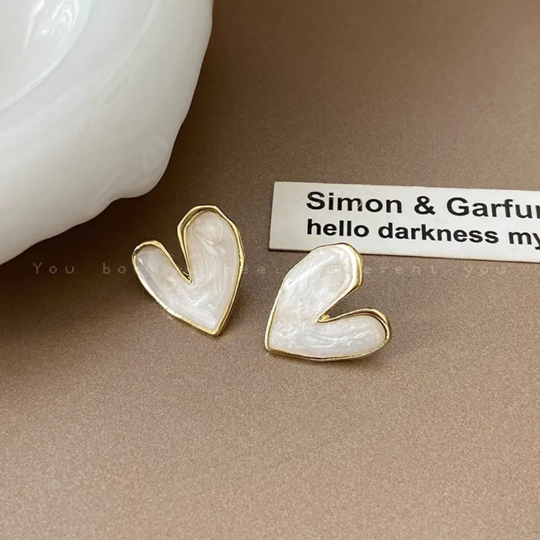 Trendy Korean Heart Earring