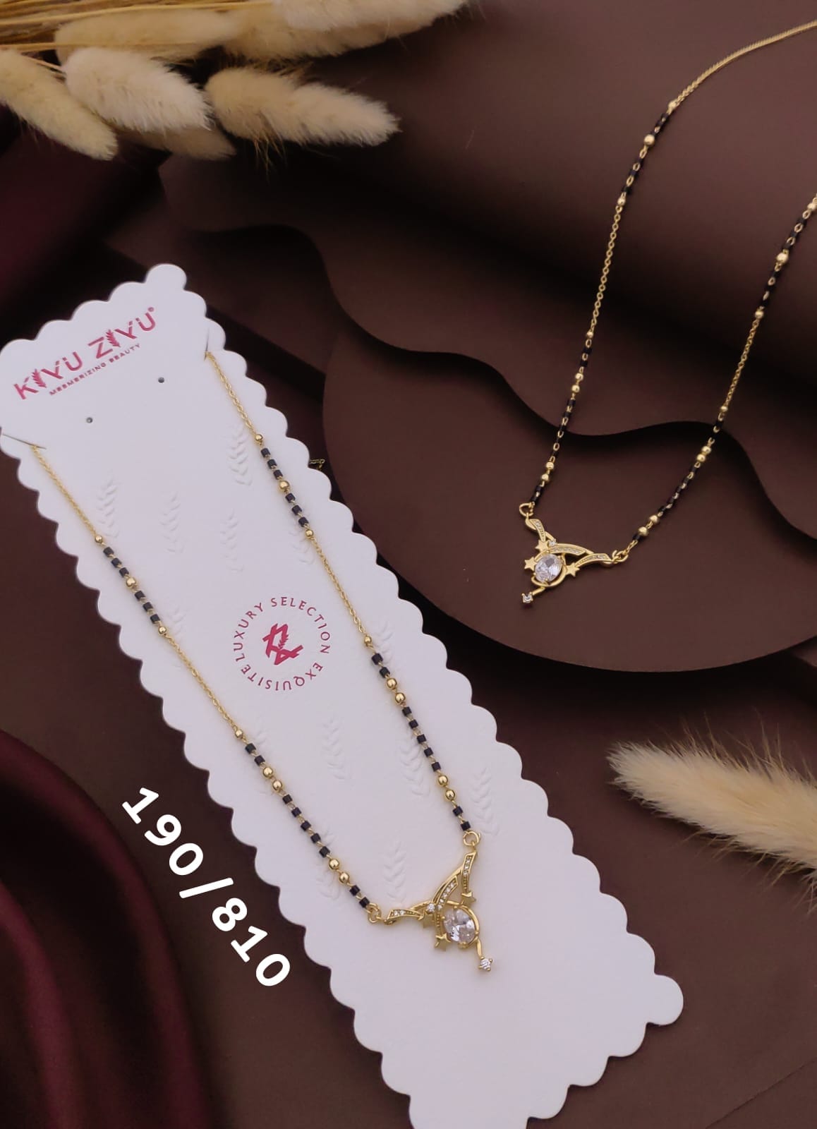 Crystal Star Drop Mangalsutra Necklace