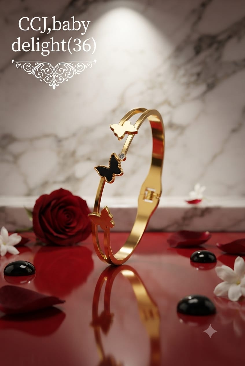 Anti Tarnish Butterfly Trio Baby Size Bracelet