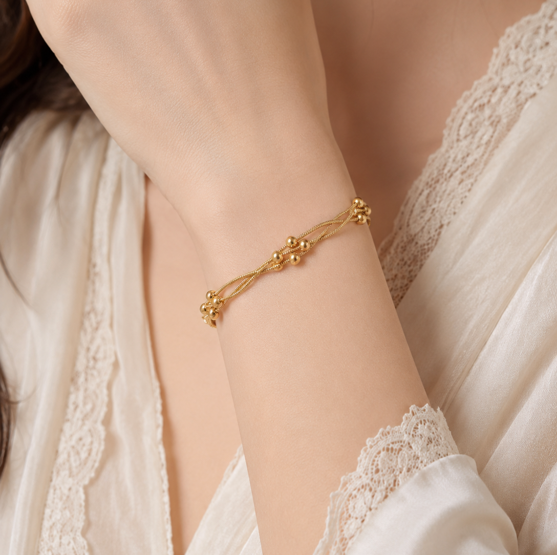 Kiyu Ziyu Multi-Layer Bead Chain Bracelet