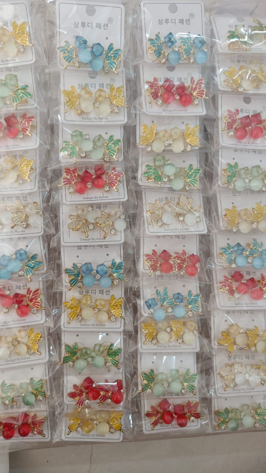 Korean Design Cute Butterfly Colourful Drop Earring