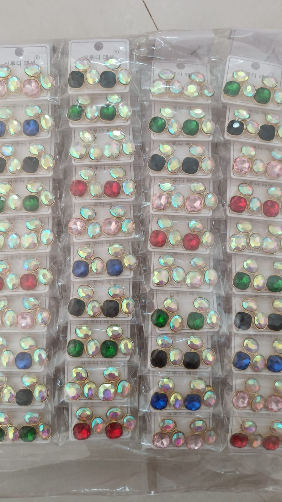 Korean Design Colourful Stone Earring